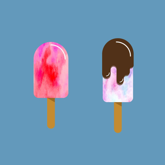 Glaces flat-design